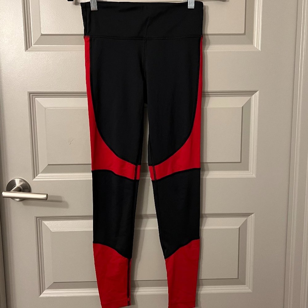 Alala 7/8 Captain Tights in in Black and Red. Size Small.